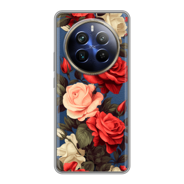 Силиконовый чехол на Realme 12 Plus 5G с принтом Розы Силиконовый чехол на Realme 12 Plus 5G с принтом Розы