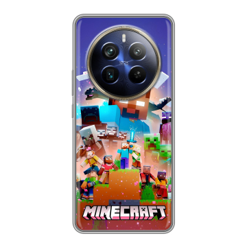 Силиконовый чехол на Realme 12 Plus 5G с принтом Майнкрафт Minecraft Силиконовый чехол на Realme 12 Plus 5G с принтом Майнкрафт Minecraft