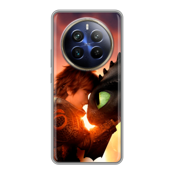 Силиконовый чехол на Realme 12 Plus 5G с принтом Как приручить дракона Силиконовый чехол на Realme 12 Plus 5G с принтом Как приручить дракона