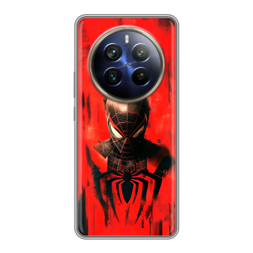 Силиконовый чехол на Realme 12 Plus 5G с принтом человек паук spiderman Силиконовый чехол на Realme 12 Plus 5G с принтом человек паук spiderman