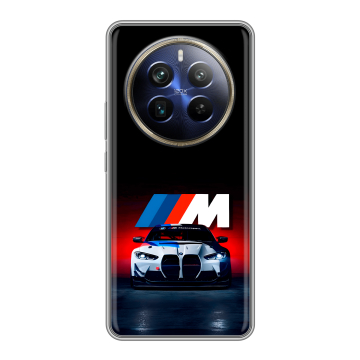 Силиконовый чехол на Realme 12 Plus 5G с принтом БМВ BMW Силиконовый чехол на Realme 12 Plus 5G с принтом БМВ BMW