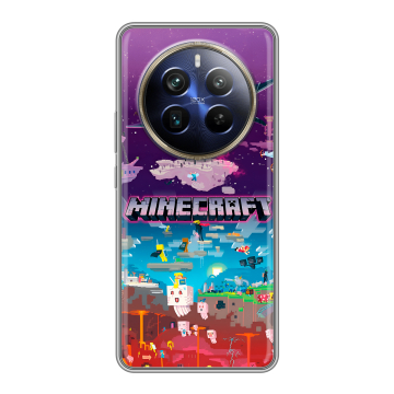 Силиконовый чехол на Realme 12 Plus 5G с принтом Майнкрафт Minecraft Силиконовый чехол на Realme 12 Plus 5G с принтом Майнкрафт Minecraft