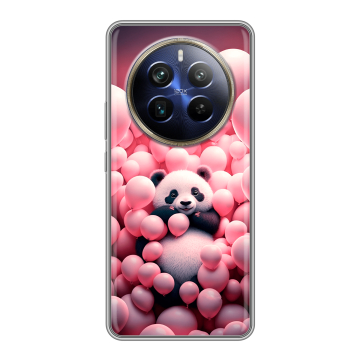 Силиконовый чехол на Realme 12 Plus 5G с принтом Панда Силиконовый чехол на Realme 12 Plus 5G с принтом Панда