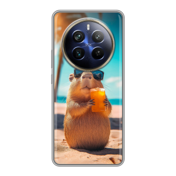Силиконовый чехол на Realme 12 Plus 5G с принтом Капибара
