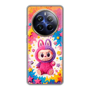 Силиконовый чехол на Realme 12 Plus 5G с принтом Labubu Лабубу Силиконовый чехол на Realme 12 Plus 5G с принтом Labubu Лабубу