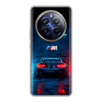 Силиконовый чехол на Realme 12 Plus 5G с принтом BMW БМВ Силиконовый чехол на Realme 12 Plus 5G с принтом BMW БМВ