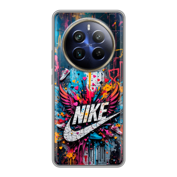 Силиконовый чехол на Realme 12 Plus 5G с принтом Nike Найк Силиконовый чехол на Realme 12 Plus 5G с принтом Nike Найк