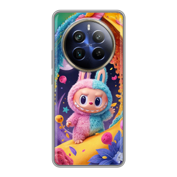 Силиконовый чехол на Realme 12 Plus 5G с принтом Labubu Лабубу Силиконовый чехол на Realme 12 Plus 5G с принтом Labubu Лабубу