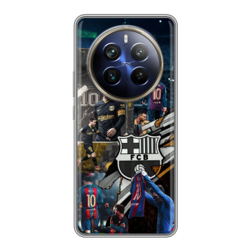 Силиконовый чехол на Realme 12 Plus 5G с принтом Messi Barcelona Силиконовый чехол на Realme 12 Plus 5G с принтом Messi Barcelona