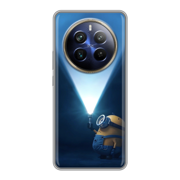 Силиконовый чехол на Realme 12 Plus 5G с принтом Миньоны Силиконовый чехол на Realme 12 Plus 5G с принтом Миньоны