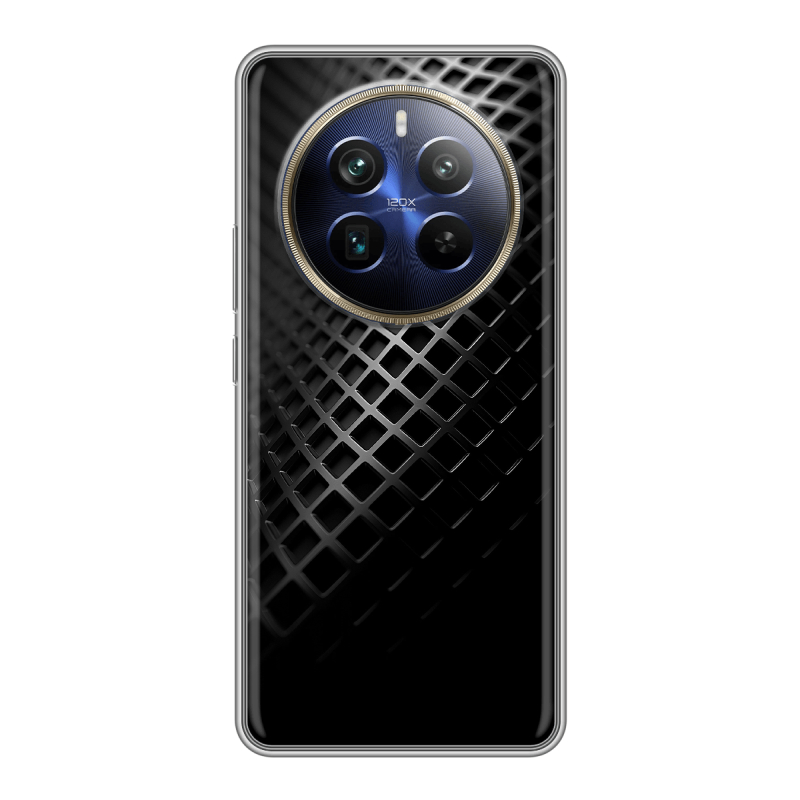 Силиконовый чехол на Realme 12 Plus 5G с принтом Текстура металла Силиконовый чехол на Realme 12 Plus 5G с принтом Текстура металла