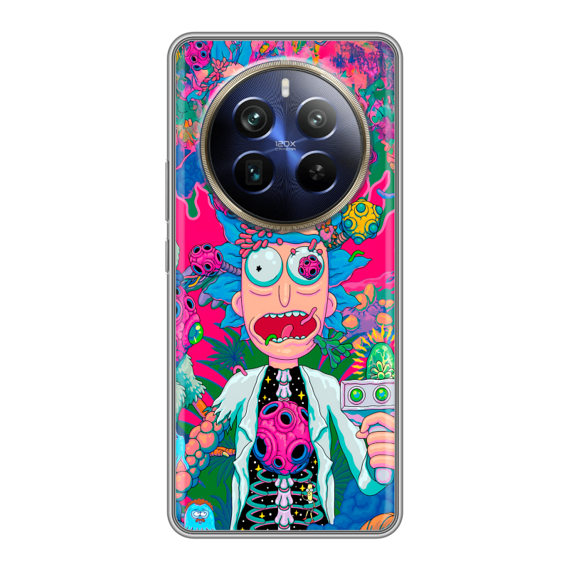 Силиконовый чехол на Realme 12 Plus 5G с принтом Рик и Морти Rick Morty Силиконовый чехол на Realme 12 Plus 5G с принтом Рик и Морти Rick Morty