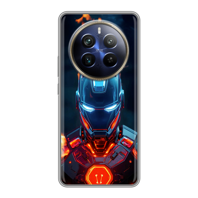 Силиконовый чехол на Realme 12 Plus 5G с принтом IronMan Железный человек Силиконовый чехол на Realme 12 Plus 5G с принтом IronMan Железный человек