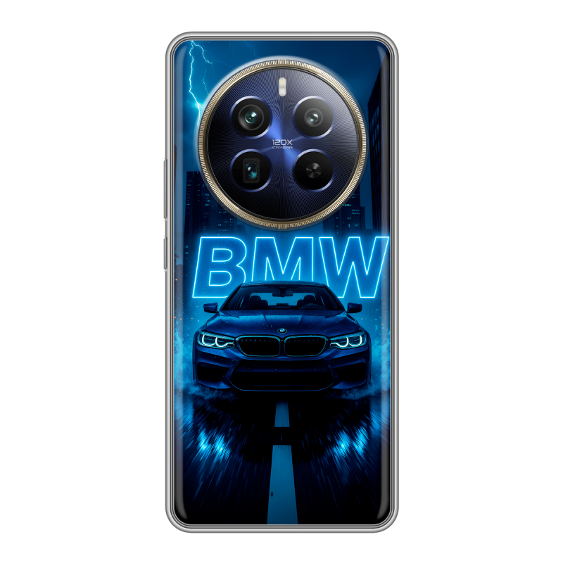 Силиконовый чехол на Realme 12 Plus 5G с принтом BMW БМВ Силиконовый чехол на Realme 12 Plus 5G с принтом BMW БМВ