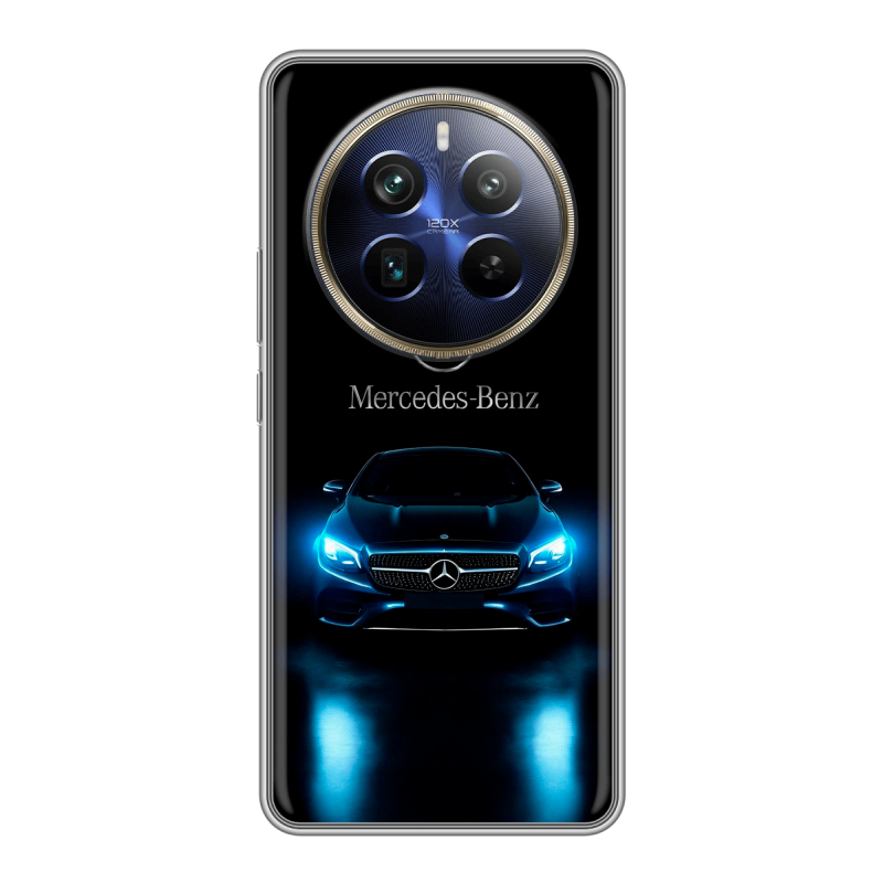 Силиконовый чехол на Realme 12 Plus 5G с принтом Mercedes Мерседес Силиконовый чехол на Realme 12 Plus 5G с принтом Mercedes Мерседес
