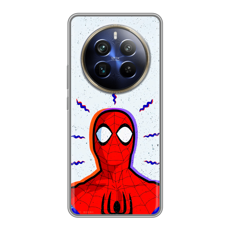 Силиконовый чехол на Realme 12 Plus 5G с принтом Spiderman Человек паук Силиконовый чехол на Realme 12 Plus 5G с принтом Spiderman Человек паук