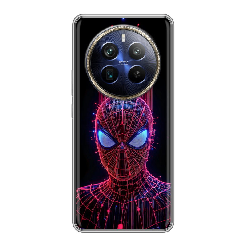 Силиконовый чехол на Realme 12 Plus 5G с принтом Spiderman Человек паук Силиконовый чехол на Realme 12 Plus 5G с принтом Spiderman Человек паук