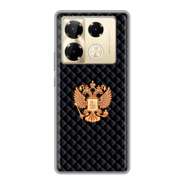 Силиконовый чехол на Infinix Note 40 Pro 5G с принтом Герб России принт Силиконовый чехол на Infinix Note 40 Pro 5G с принтом Герб России принт