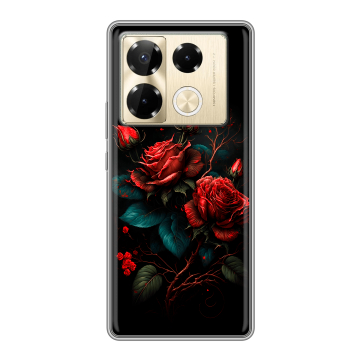 Силиконовый чехол на Infinix Note 40 Pro 5G с принтом Розы красные Силиконовый чехол на Infinix Note 40 Pro 5G с принтом Розы красные