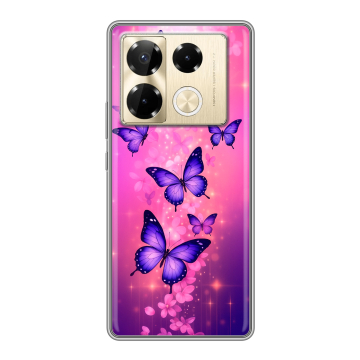 Силиконовый чехол на Infinix Note 40 Pro 5G с принтом Бабочки Силиконовый чехол на Infinix Note 40 Pro 5G с принтом Бабочки