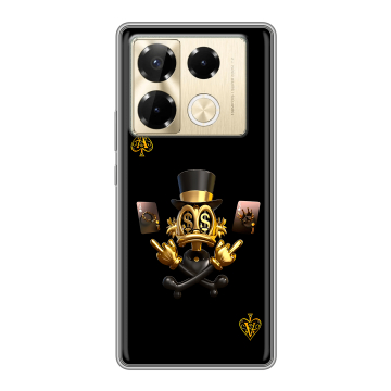 Силиконовый чехол на Infinix Note 40 Pro 5G с принтом Золотой скрудж макдак