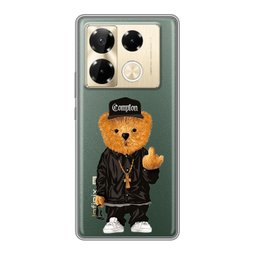Силиконовый чехол на Infinix Note 40 Pro 5G с принтом Плюшевый медведь Силиконовый чехол на Infinix Note 40 Pro 5G с принтом Плюшевый медведь