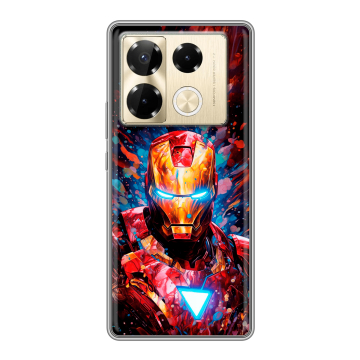Силиконовый чехол на Infinix Note 40 Pro 5G с принтом Железный человек Ironman Силиконовый чехол на Infinix Note 40 Pro 5G с принтом Железный человек Ironman