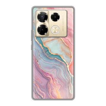 Силиконовый чехол на Infinix Note 40 Pro 5G с принтом розовый мрамор Силиконовый чехол на Infinix Note 40 Pro 5G с принтом розовый мрамор