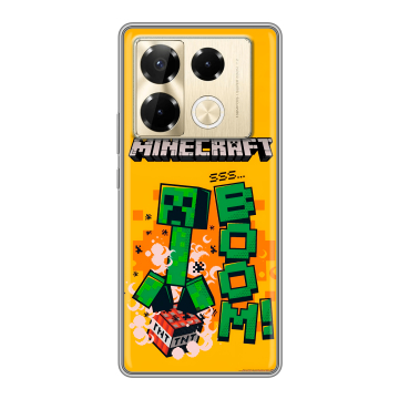 Силиконовый чехол на Infinix Note 40 Pro 5G с принтом Майнкрафт Minecraft Силиконовый чехол на Infinix Note 40 Pro 5G с принтом Майнкрафт Minecraft