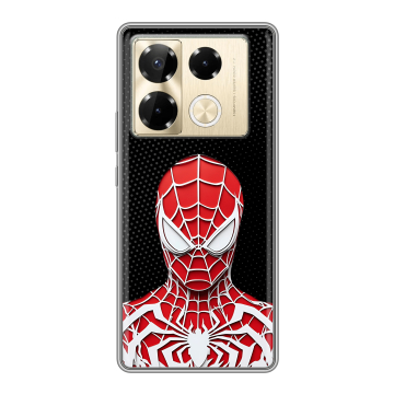 Силиконовый чехол на Infinix Note 40 Pro 5G с принтом человек паук spiderman Силиконовый чехол на Infinix Note 40 Pro 5G с принтом человек паук spiderman