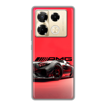 Силиконовый чехол на Infinix Note 40 Pro 5G с принтом Мерседес Mercedes AMG