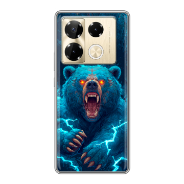 Силиконовый чехол на Infinix Note 40 Pro 5G с принтом Медведь