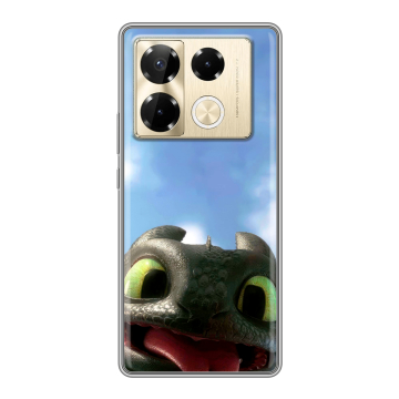 Силиконовый чехол на Infinix Note 40 Pro 5G с принтом Как приручить дракона Силиконовый чехол на Infinix Note 40 Pro 5G с принтом Как приручить дракона