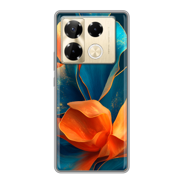 Силиконовый чехол на Infinix Note 40 Pro 5G с принтом Цветы