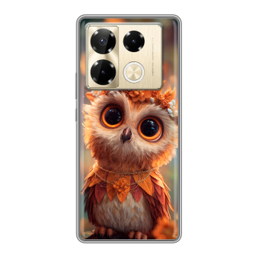 Силиконовый чехол на Infinix Note 40 Pro 5G с принтом Милая сова