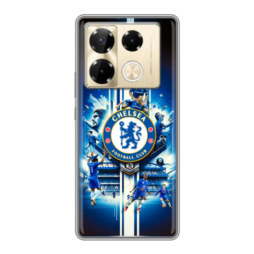 Силиконовый чехол на Infinix Note 40 Pro 5G с принтом Chelsea Челси