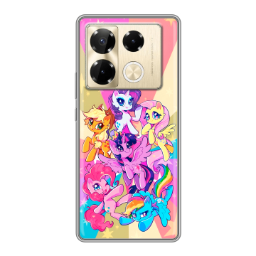 Силиконовый чехол на Infinix Note 40 Pro 5G с принтом My little pony Дружба чудо Силиконовый чехол на Infinix Note 40 Pro 5G с принтом My little pony Дружба чудо