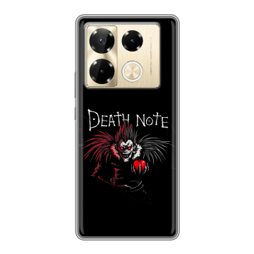 Силиконовый чехол на Infinix Note 40 Pro 5G с принтом Death note Тетрадь смерти Силиконовый чехол на Infinix Note 40 Pro 5G с принтом Death note Тетрадь смерти