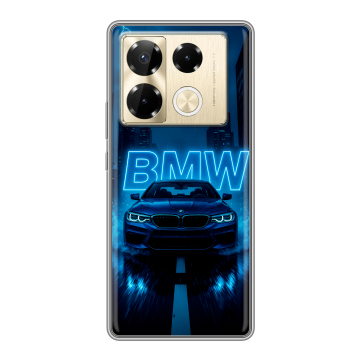 Силиконовый чехол на Infinix Note 40 Pro 5G с принтом BMW БМВ Силиконовый чехол на Infinix Note 40 Pro 5G с принтом BMW БМВ