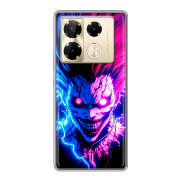 Силиконовый чехол на Infinix Note 40 Pro 5G с принтом Death note Тетрадь смерти