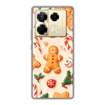 Силиконовый чехол на Infinix Note 40 Pro 5G с принтом Новый год