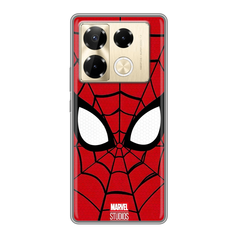 Силиконовый чехол на Infinix Note 40 Pro 5G с принтом человек паук spiderman Силиконовый чехол на Infinix Note 40 Pro 5G с принтом человек паук spiderman