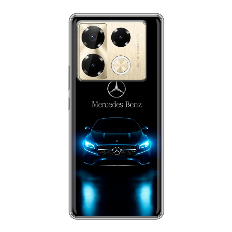 Силиконовый чехол на Infinix Note 40 Pro 5G с принтом Mercedes Мерседес Силиконовый чехол на Infinix Note 40 Pro 5G с принтом Mercedes Мерседес