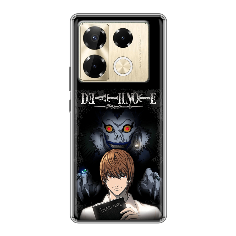 Силиконовый чехол на Infinix Note 40 Pro 5G с принтом Death note Тетрадь смерти Силиконовый чехол на Infinix Note 40 Pro 5G с принтом Death note Тетрадь смерти