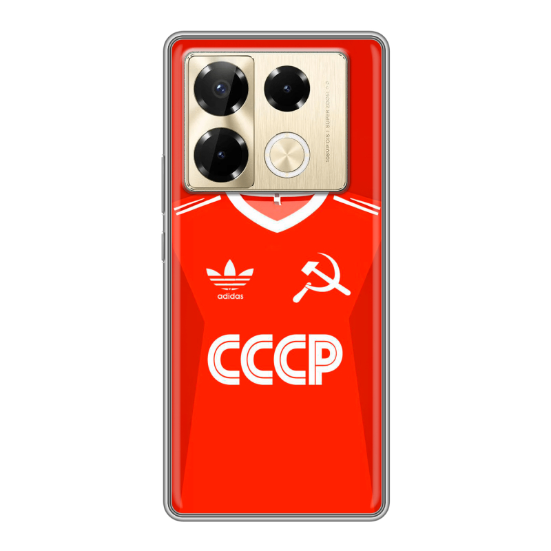 Силиконовый чехол на Infinix Note 40 Pro 5G с принтом Флаг Герб СССР Силиконовый чехол на Infinix Note 40 Pro 5G с принтом Флаг Герб СССР