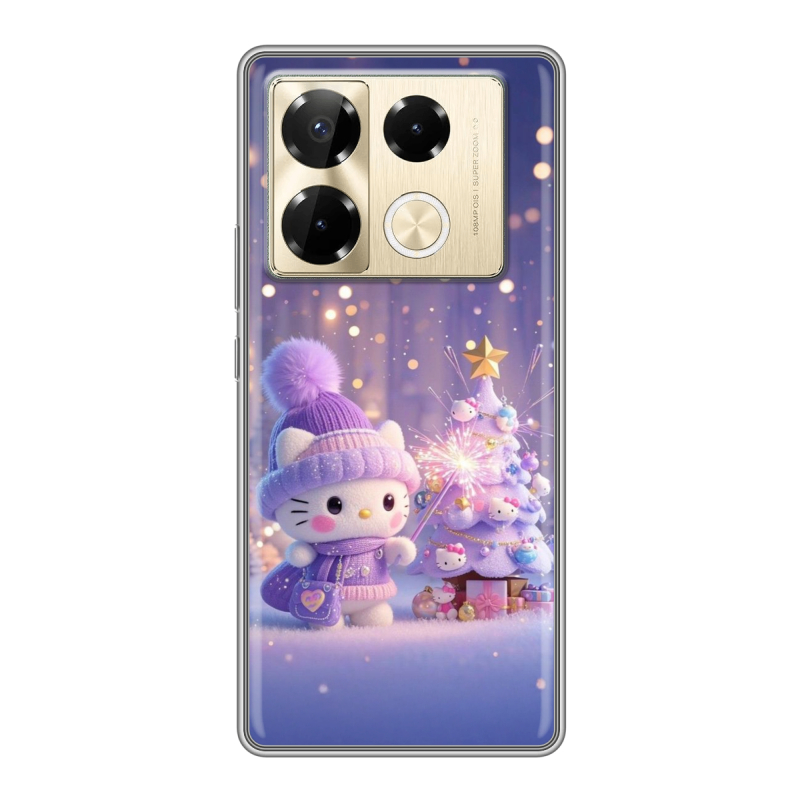 Силиконовый чехол на Infinix Note 40 Pro 5G с принтом Новый год Силиконовый чехол на Infinix Note 40 Pro 5G с принтом Новый год