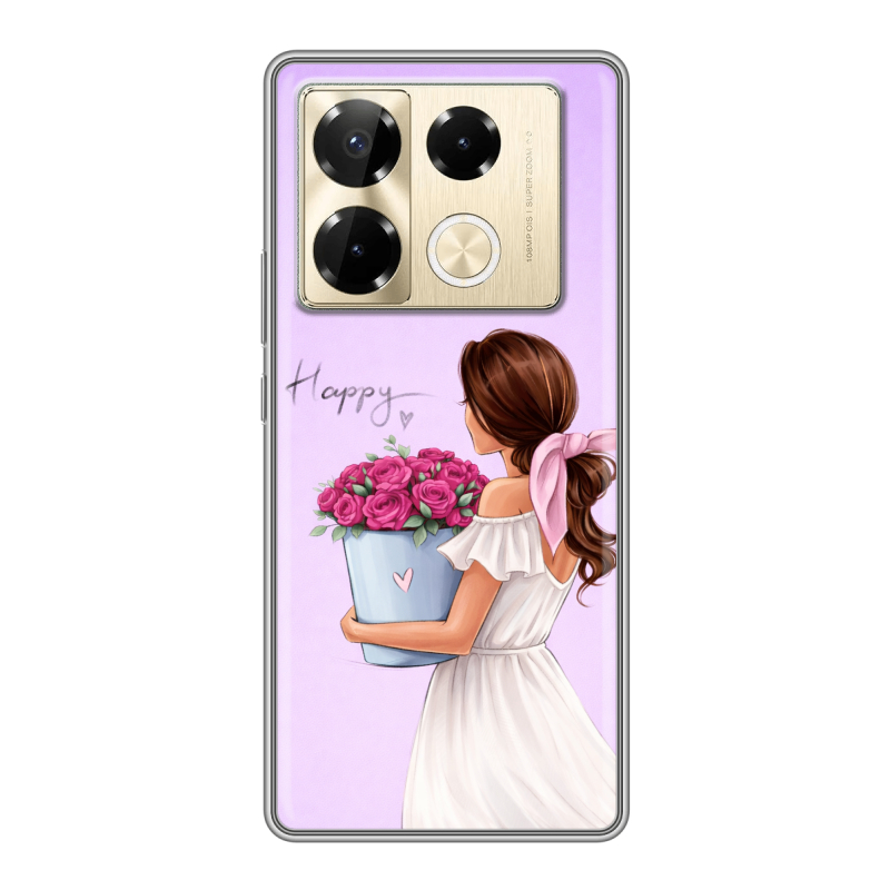 Силиконовый чехол на Infinix Note 40 Pro 5G с принтом женский Силиконовый чехол на Infinix Note 40 Pro 5G с принтом женский