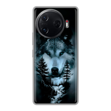 Силиконовый чехол на Tecno Camon 30 Pro 5G с принтом Лесной волк Силиконовый чехол на Tecno Camon 30 Pro 5G с принтом Лесной волк