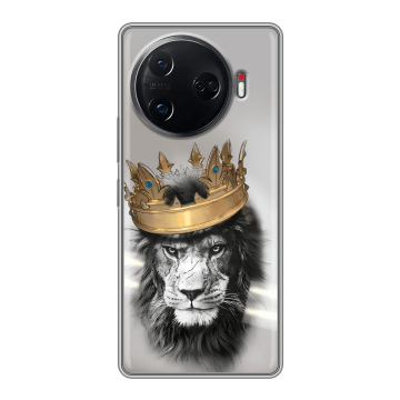 Силиконовый чехол на Tecno Camon 30 Pro 5G с принтом Лев с короной Силиконовый чехол на Tecno Camon 30 Pro 5G с принтом Лев с короной