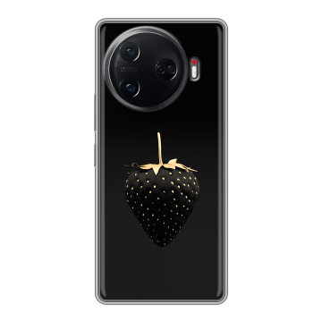 Силиконовый чехол на Tecno Camon 30 Pro 5G с принтом Черная клубника Силиконовый чехол на Tecno Camon 30 Pro 5G с принтом Черная клубника